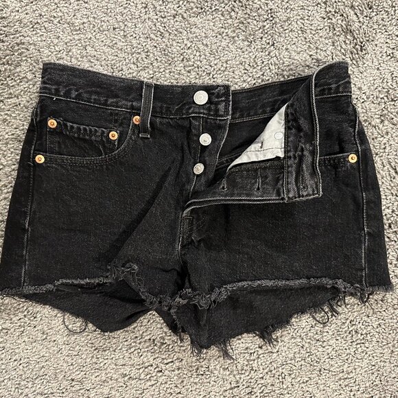 Levi's 501 Original Fit High-Rise Women's Jean Shorts - 26 - Picture 3 of 4